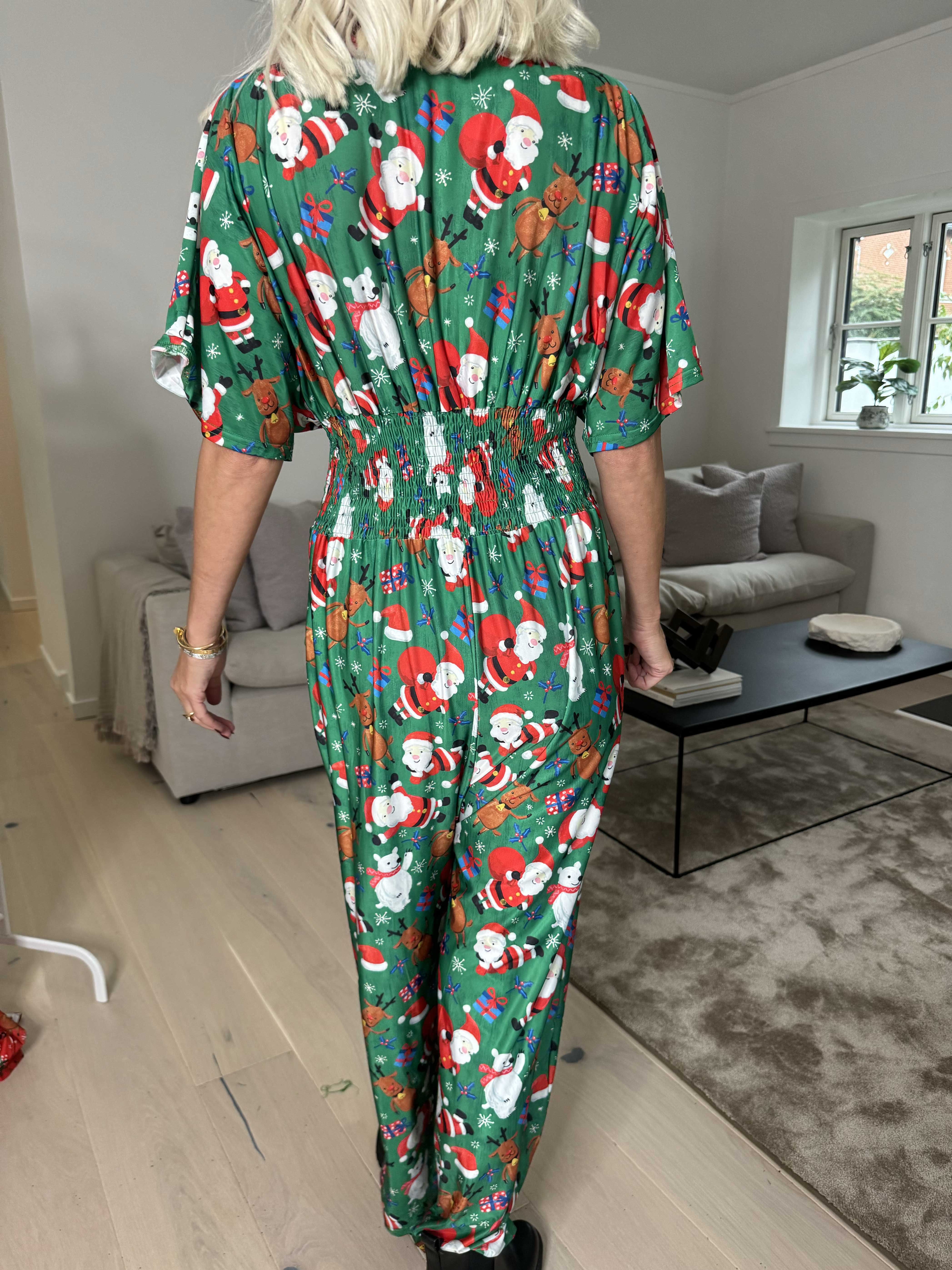 Pams Christmas Jumpsuit - Jumpsuit med resår och julmotiv